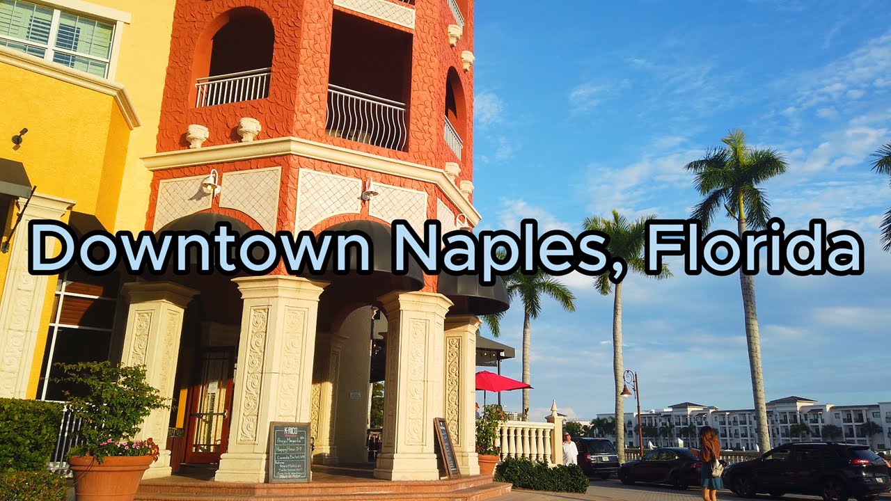 Naples, Florida-Downtown Naples, Walking Tour [ 4K HDR - 60 fps ]