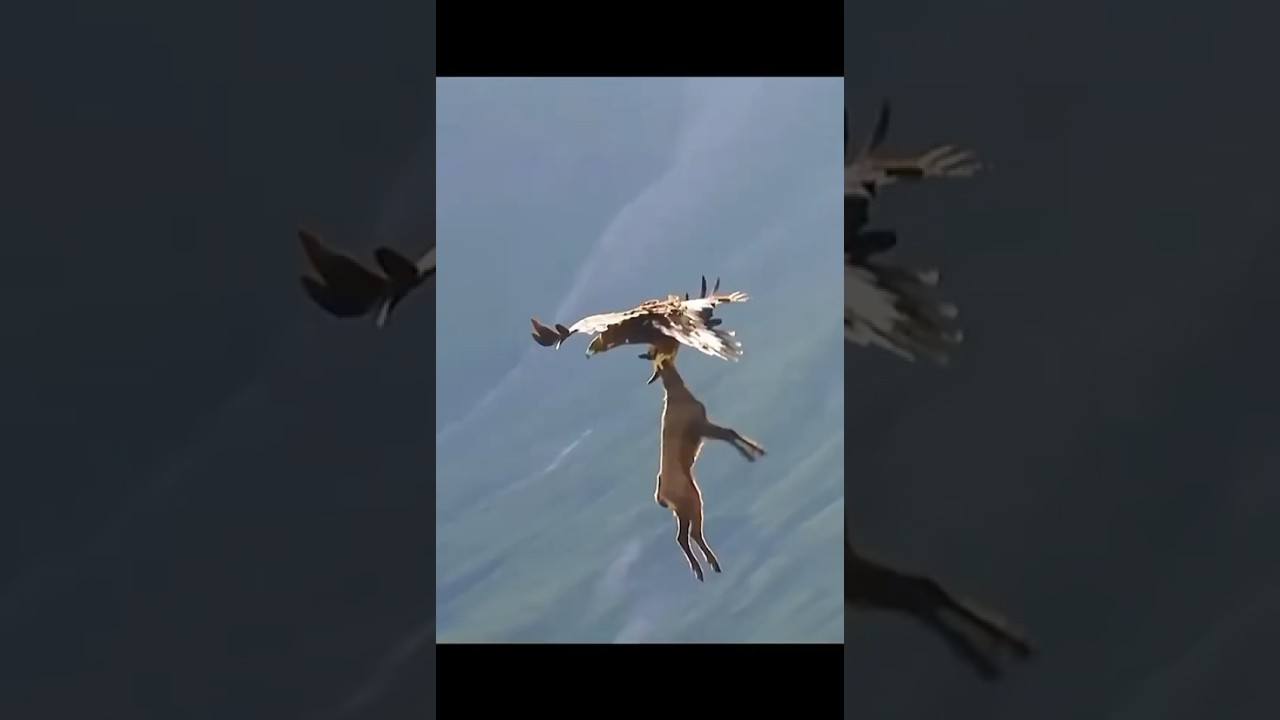 Eagle carrying Goat😱😱#wildlife captured a fine shot 😱eagle  goat youtubeshorts#viralvideo