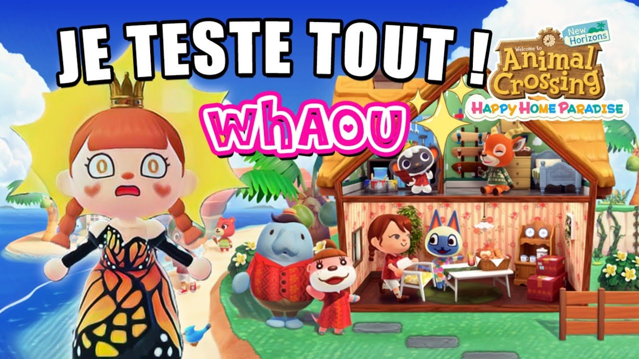 WOW 😍 JE RE TESTE LE DLC D'ANIMAL CROSSING NEW HORIZONS Happy Home Paradise #acnh