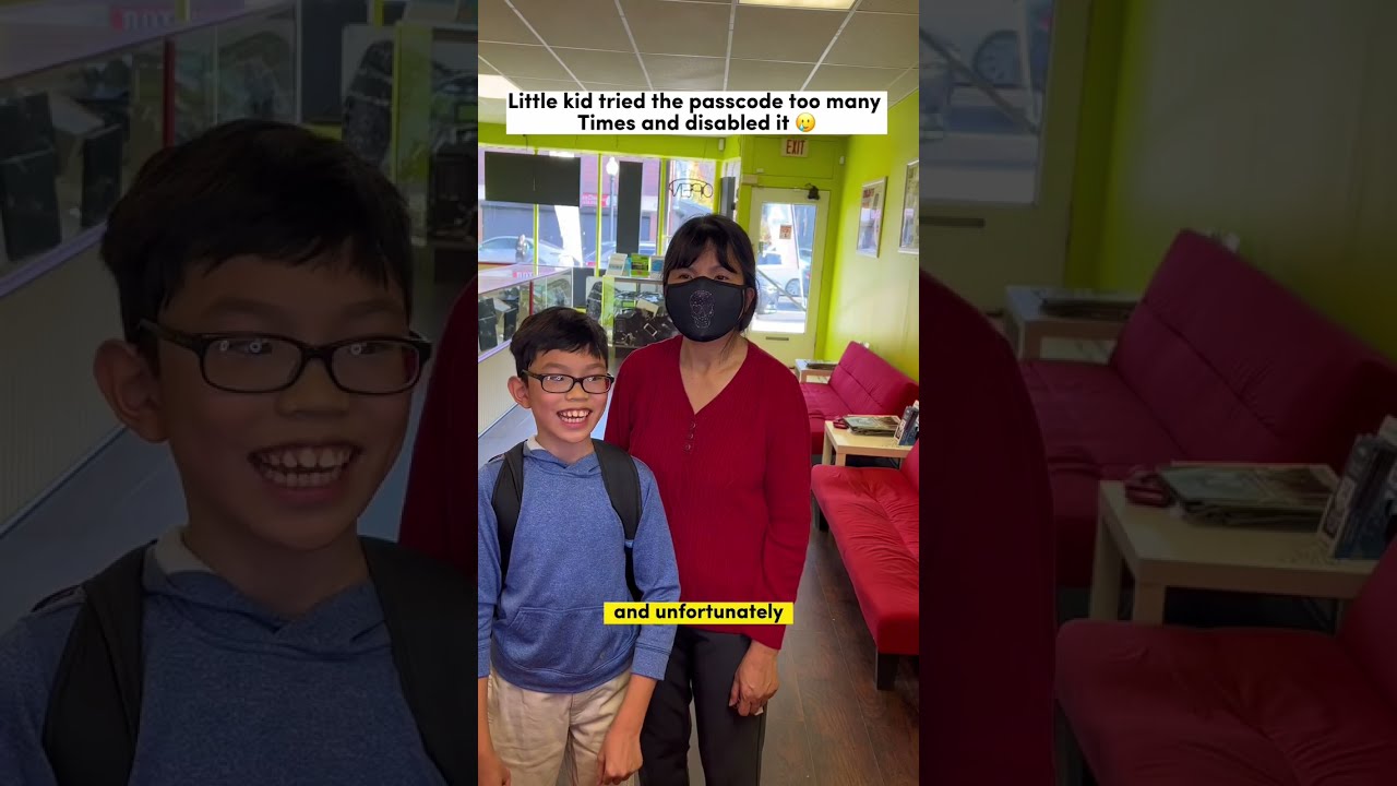 Little kid forgot his #passcode and couldn&rsquo;t remember it 🥲#shorts #apple #iphone #ios #disabled #fy