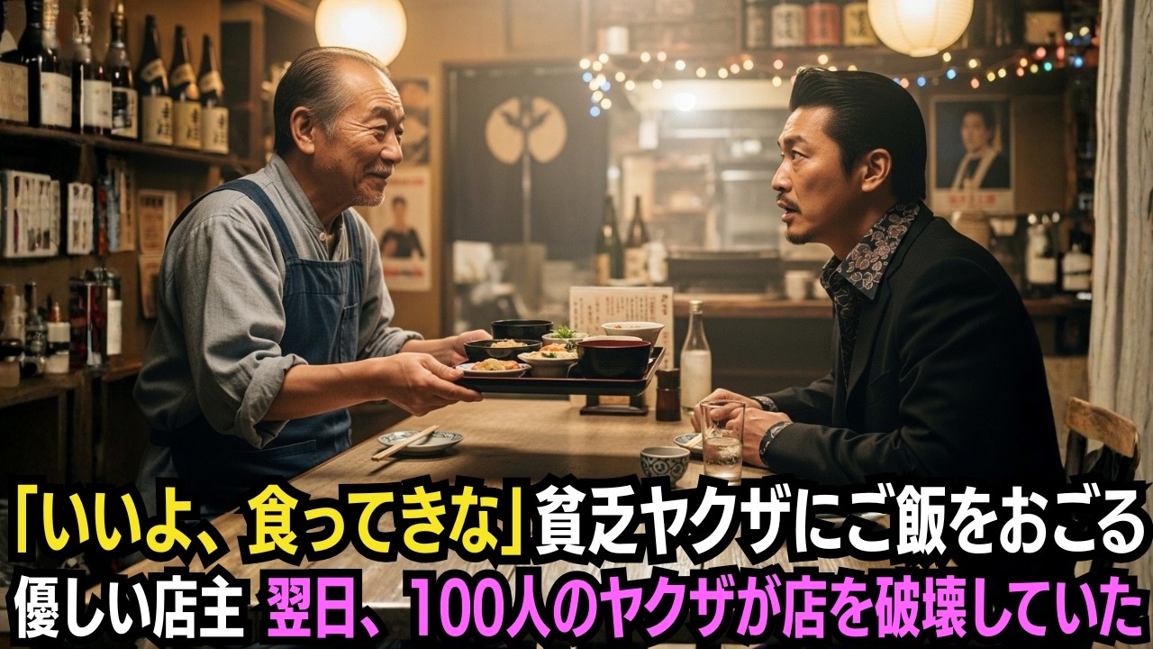 「いいよ、食っていきなよ」貧乏ヤクザにご飯をおごる優しい店主→翌日、100人のヤクザが店を破壊していた