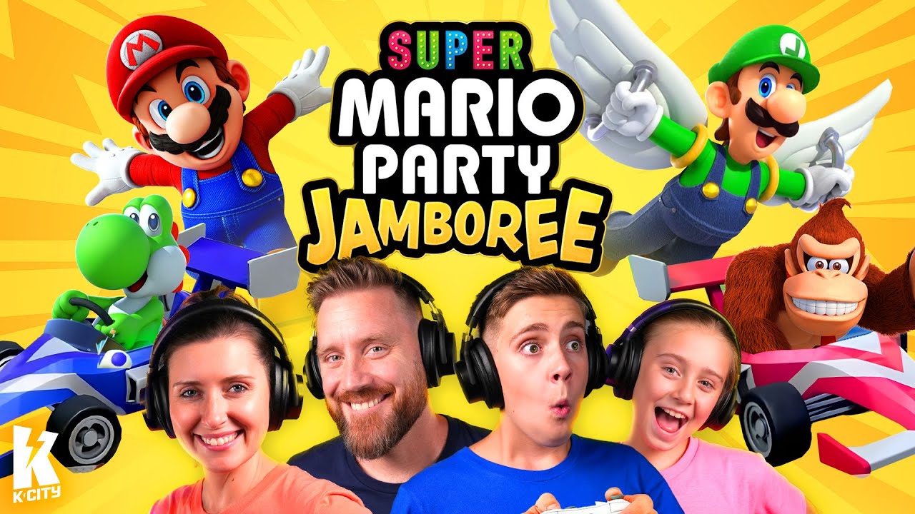 Mario Party Jamboree Family Battle: SpeedRun in Roll em Raceway!