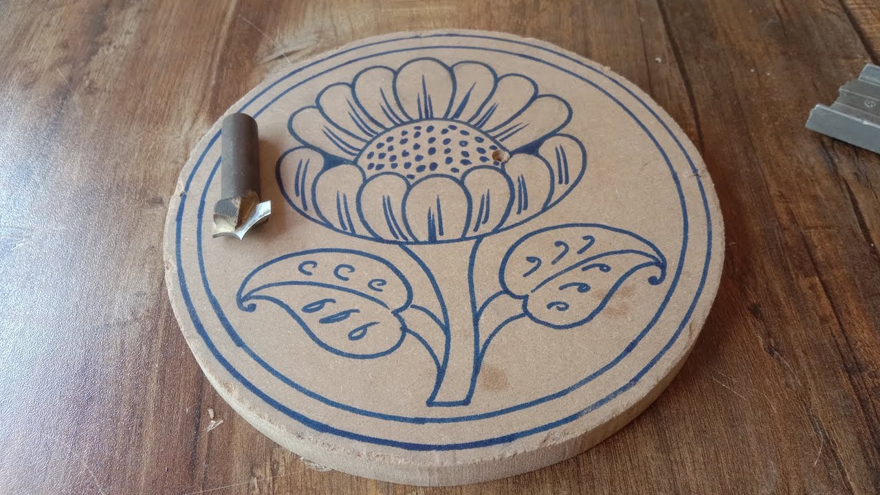 Wood carving Sunflower with Router Machine//M Shahzad Furniture