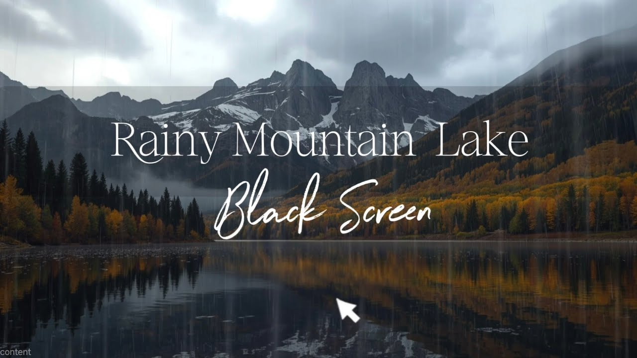 Black Screen Rain Sounds for Sleep 🌧️ Relaxing Lake Rain Ambience | No Music, 2 Hours #sleepsounds