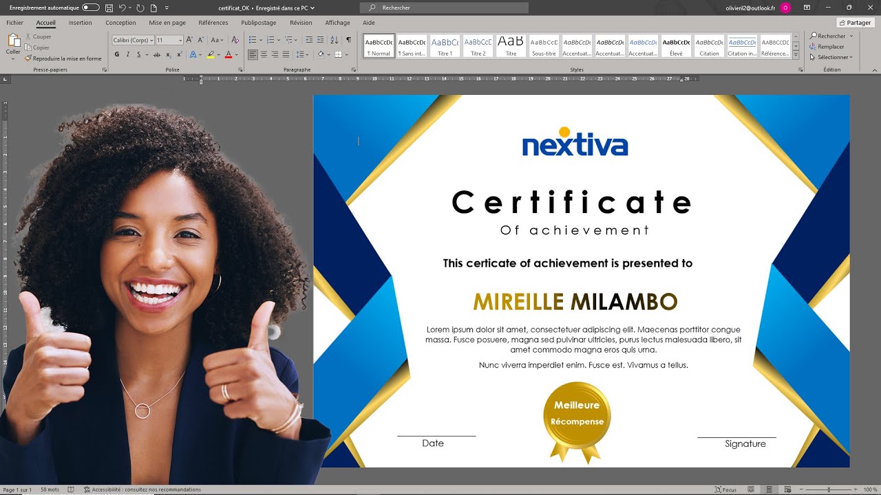 Comment créer un Certificat Word Professionnel en 2025