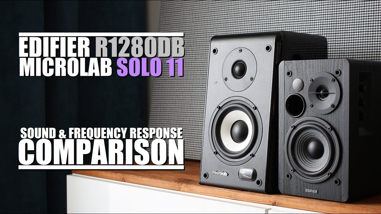 Сравнение звучания и частотной характеристики Microlab Solo 11 и Edifier R1280DB ||