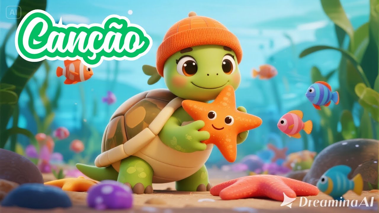 🎵 Tartaruguinha Filhote Fofinha – Música Infantil Animada 🐢✨