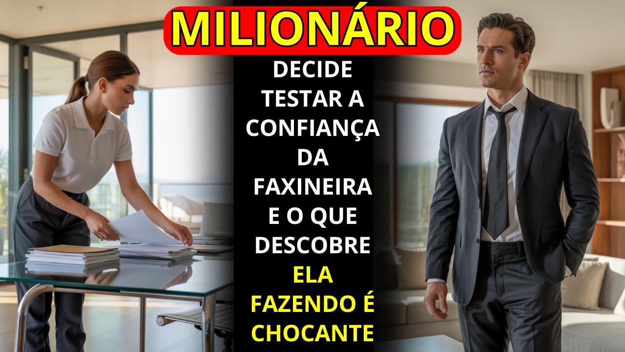 MILIONÁRIO DECIDE TESTAR A CONFIANÇA DA FAXINEIRA… E O QUE DESCOBRE ELA FAZENDO É CHOCANTE