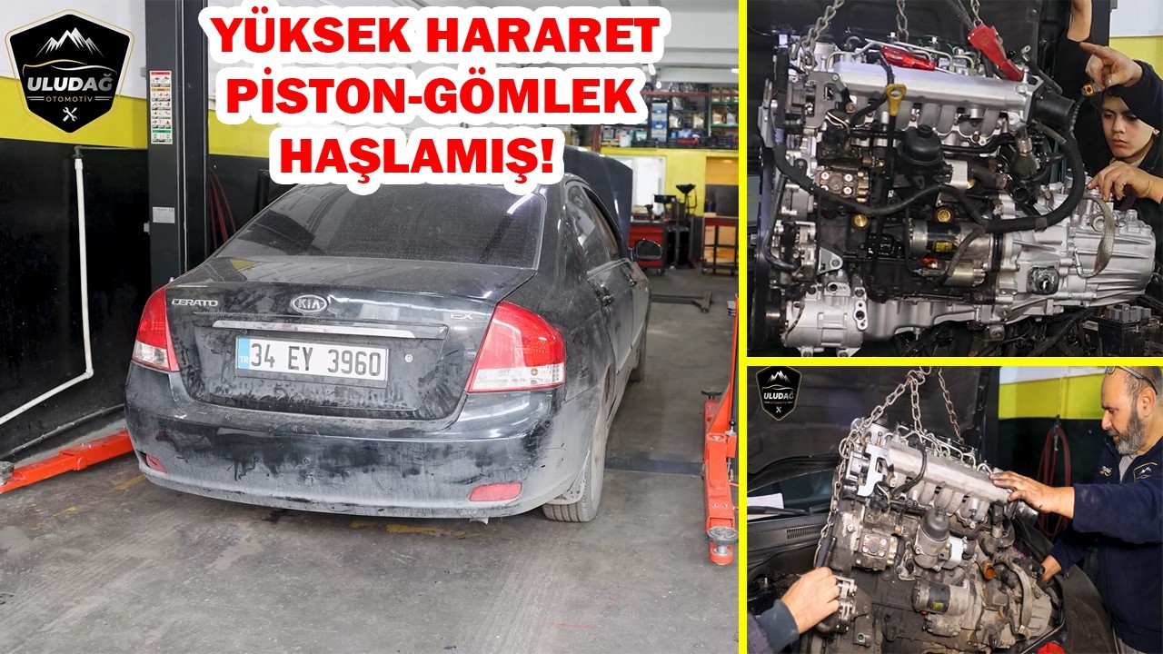 ARABA 1200 KM'DE 1 LİTRE YAĞ EKSİLTİYOR! (KİA CERATO 1.6 16V CRDİ MOTOR REKTİYE -YÜKSEK HARARET)
