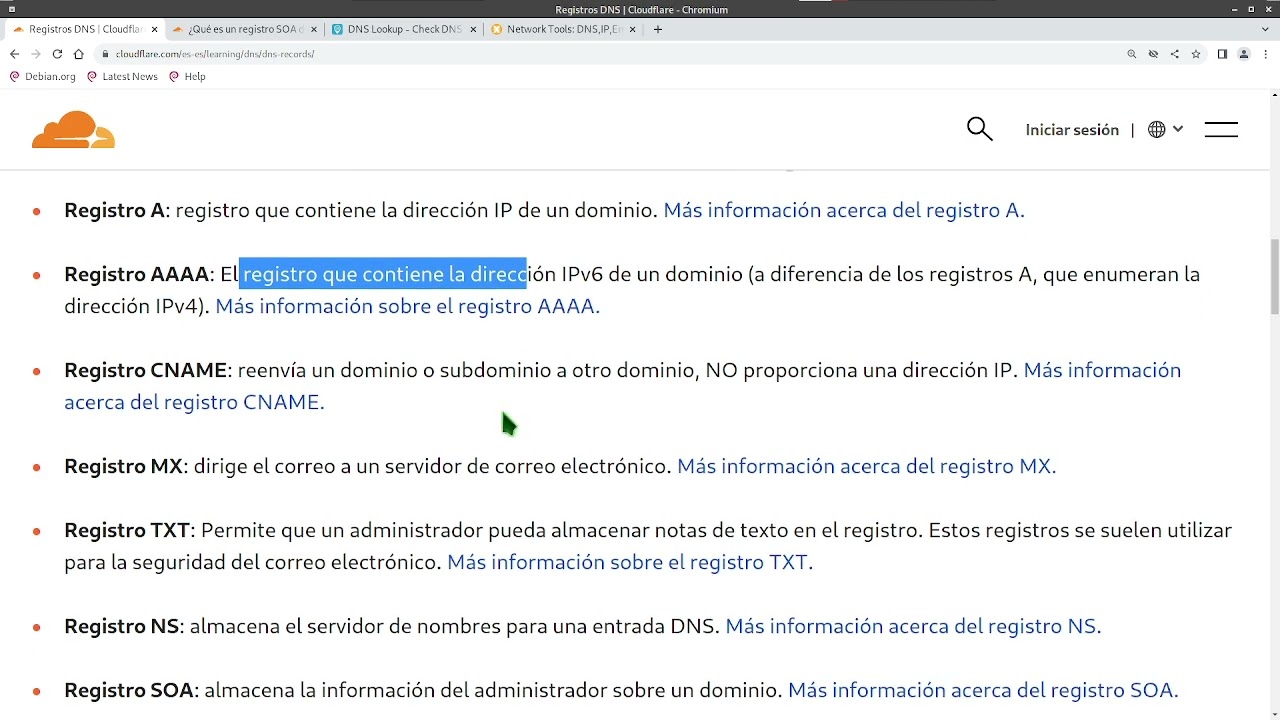 El DNS y sus registros - introducción de explicacion (semipractica)