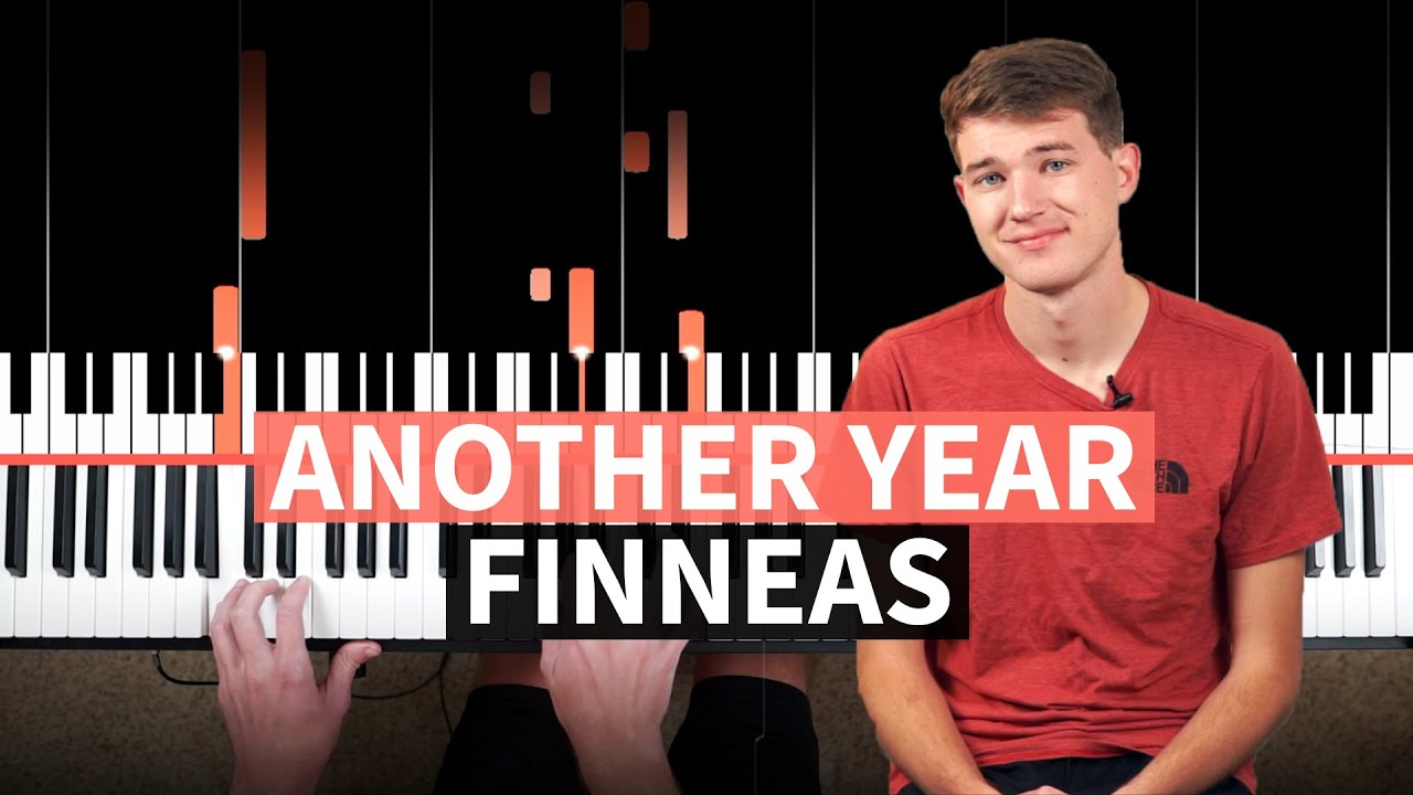 Another Year - FINNEAS - PIANO TUTORIAL (accompaniment with chords)