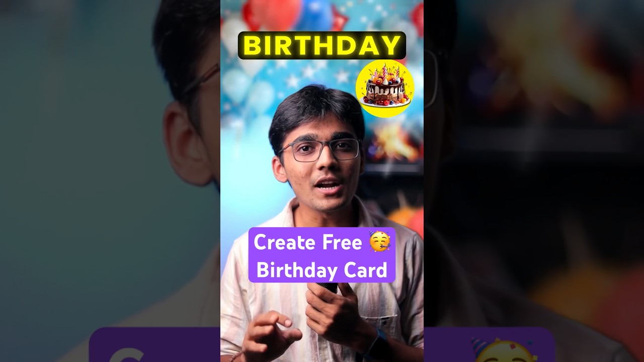 Virtual Birthday Card 🤩 #shorts