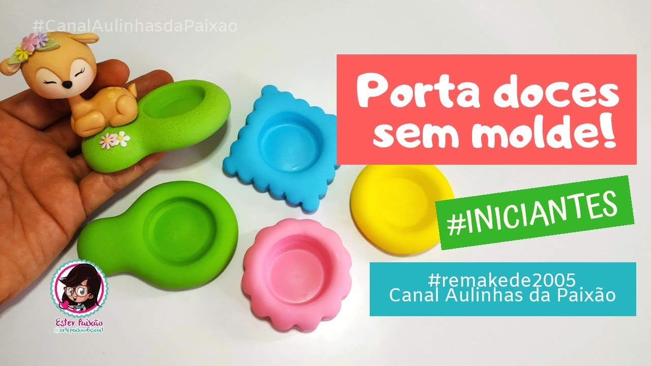 Porta doce de biscuit sem molde! INICIANTES (Remake Aulinhas da Paix&atilde;o)