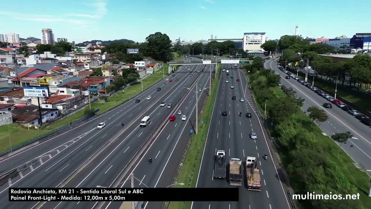 RODOVIA ANCHIETA KM 21 - SENTIDO LITORAL SUL - FACE SÃO PAULO