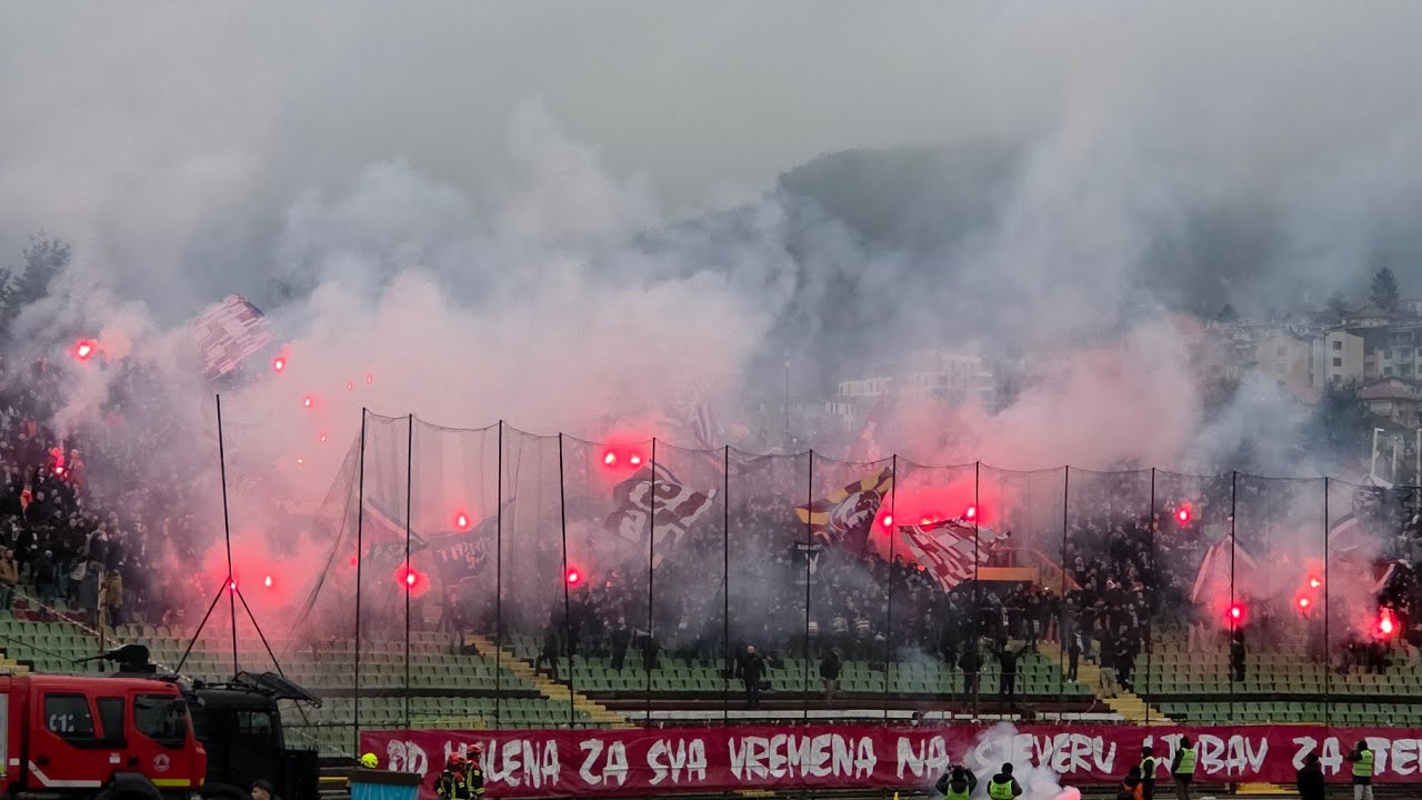 07.12.2025 FK Sarajevo - FK Zeljeznicar 4:0, Sarajevski derbi, Intro, Pyro & Support 