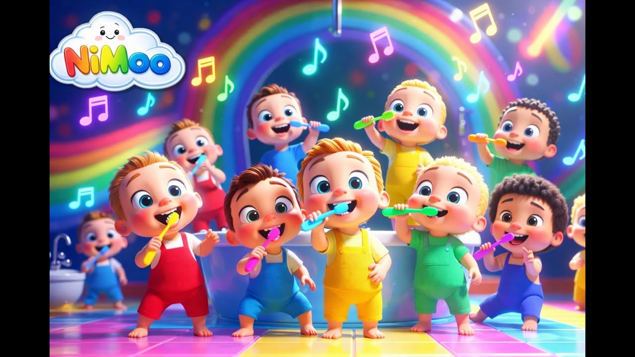 Brush Brush Shiny Teeth! 😁✨🪥| Fun 2-Minute Kids Brushing Song | Learn & Sing Along #brushteeth