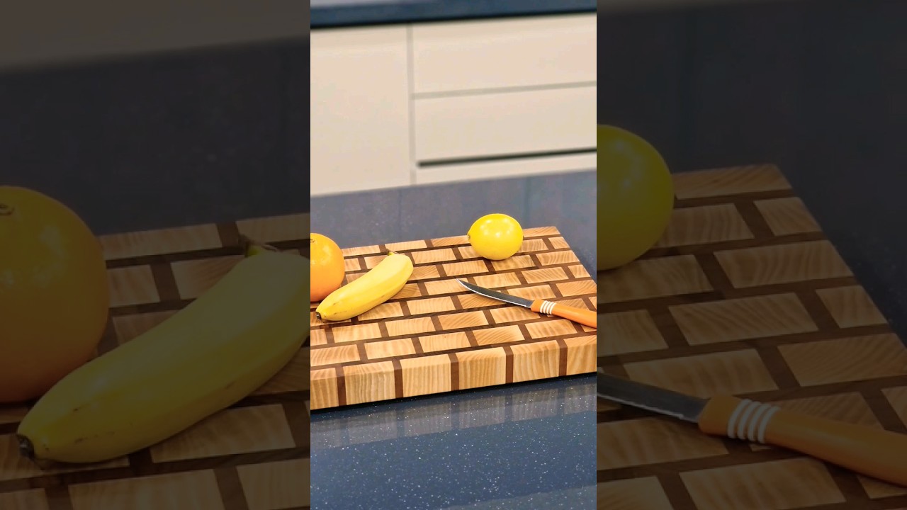 Making an end cutting board with brick texture #woodworking #diy #woodshop #hobby