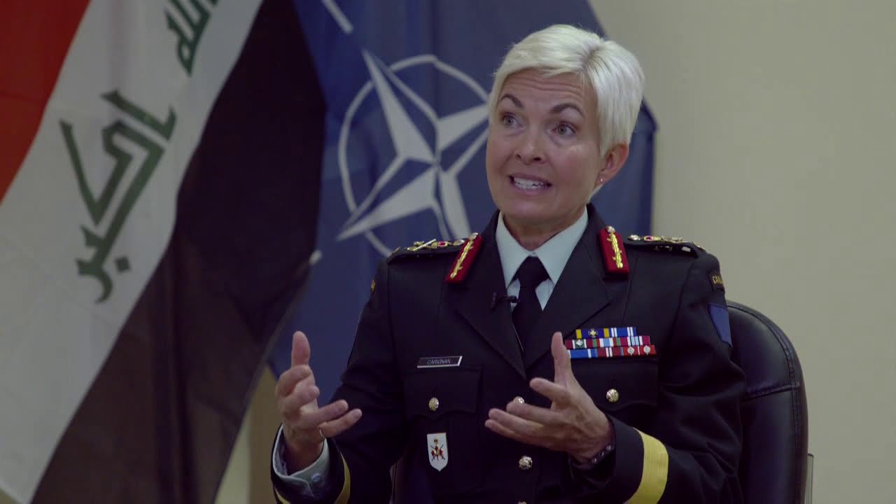 Iraqia News Talks to  NATO mission Commander in Iraq  MGen   Jennie Carignan