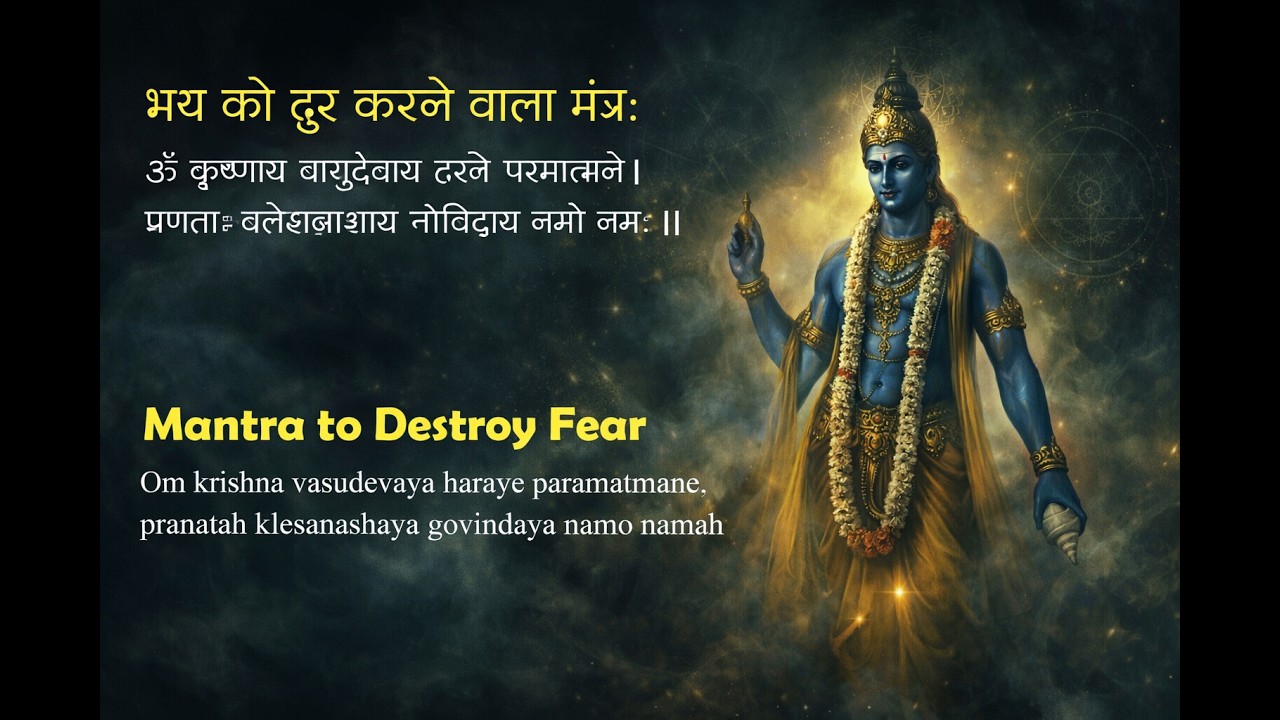 🔴Live Mantra to Destroy Fear | Powerful Lord Krishna Mantra for Protection