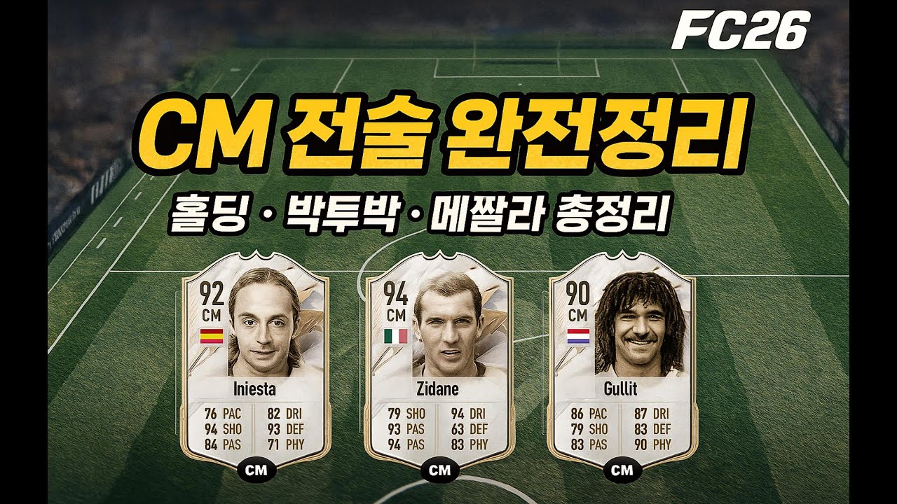 👉 [FC26] 미드필더 CM 전술 가이드｜홀딩&middot;박투박&middot;메짤라 차이 한눈에 보기 ⚽