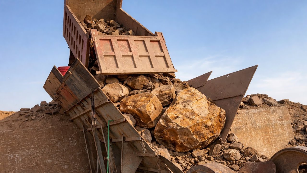BIG ROCK 🪨 Crusher Machine - FULL Powerfull Process A Giant in Action-Big Rock Crushing#asmrvideo 