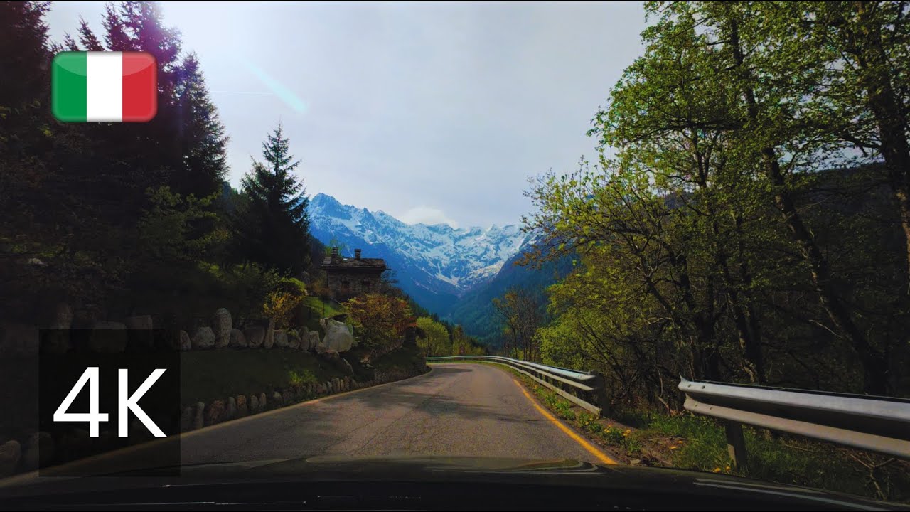 Relaxing Italian Alps Drive 🇮🇹 Tonale - Edolo via Tonale Pass | 4K ASMR Mountain Road Trip