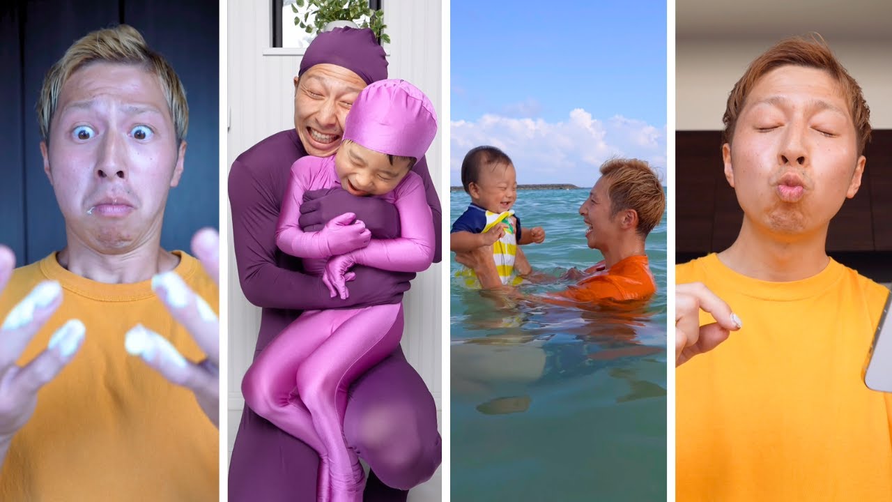 【Funny Dad🕺🎉】 Yoshipapa's funny video🥳🥳🥳#longvideo#よしパパ#baby #dad#checkitout 👍#happening💥