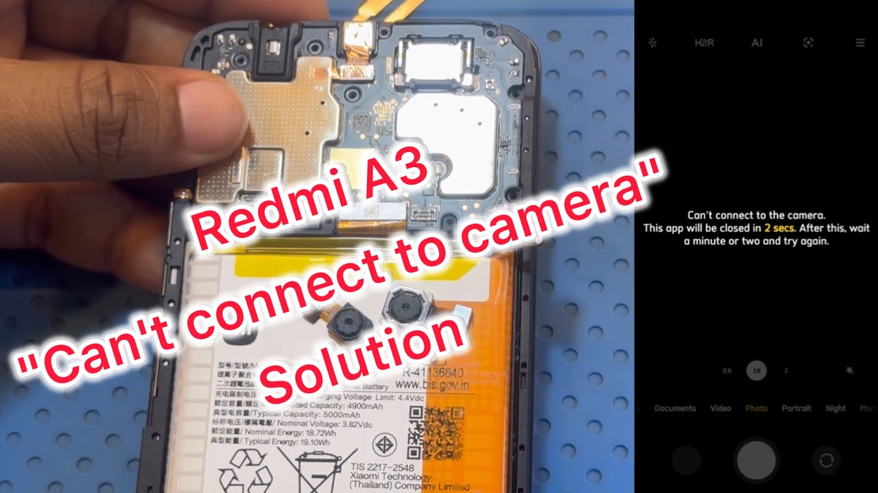 Redmi A3 camera error fixing