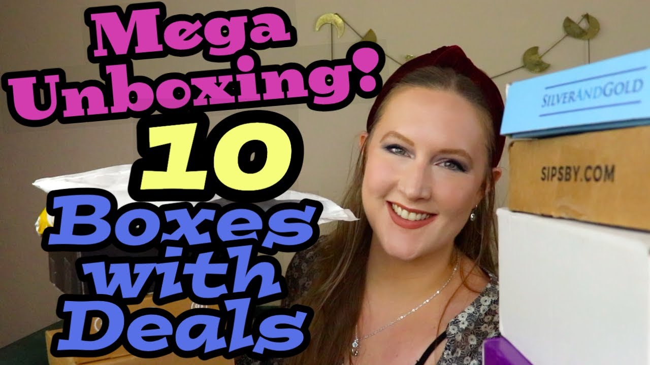MEGA UNBOXING! Opening 10 Subscription Boxes With Deals
