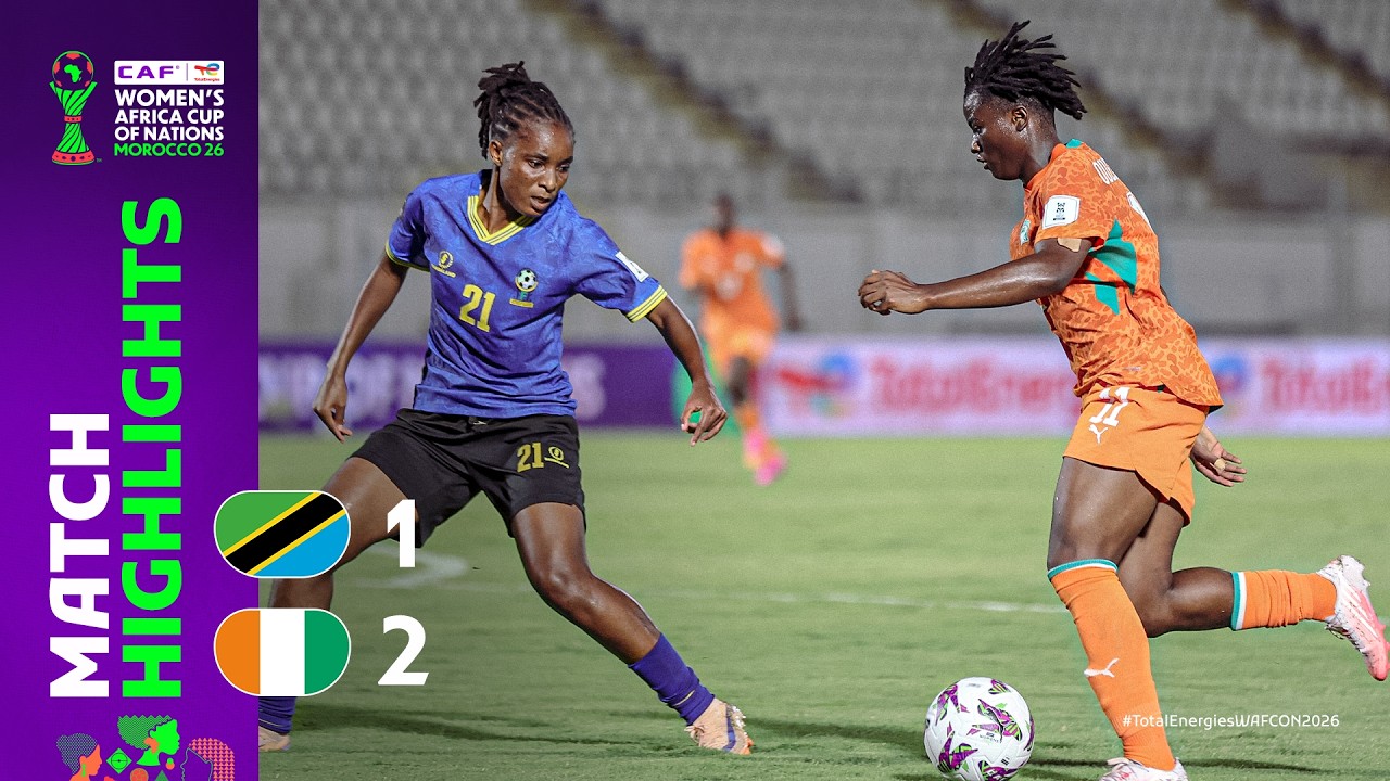 Tanzania 1-2 C&ocirc;te d'Ivoire | Match Highlights l TotalEnergies WAFCON 2026 l Group B