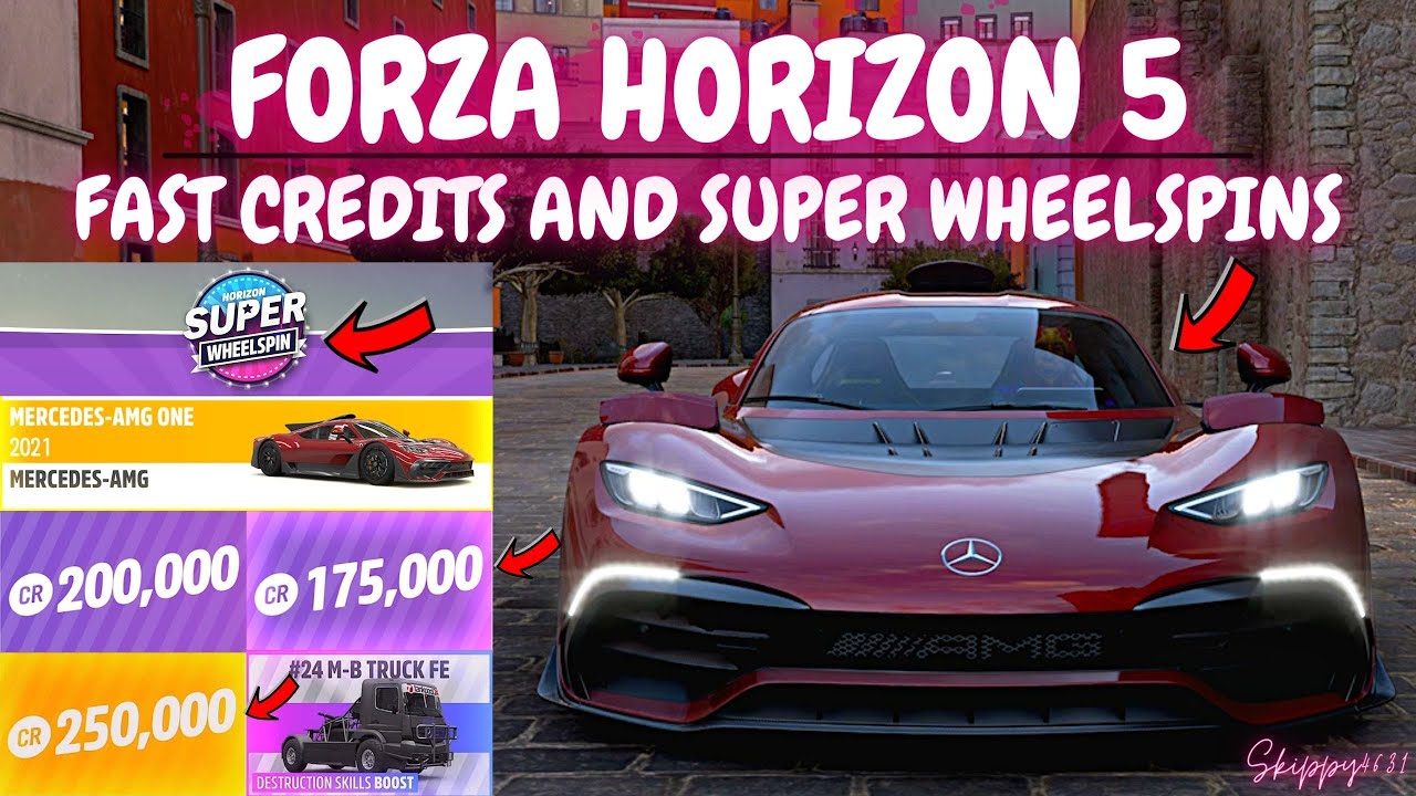 Forza horizon 5-How to make credits FAST-Get SUPERwheel spins FAST-RARE car unlocks-Money method