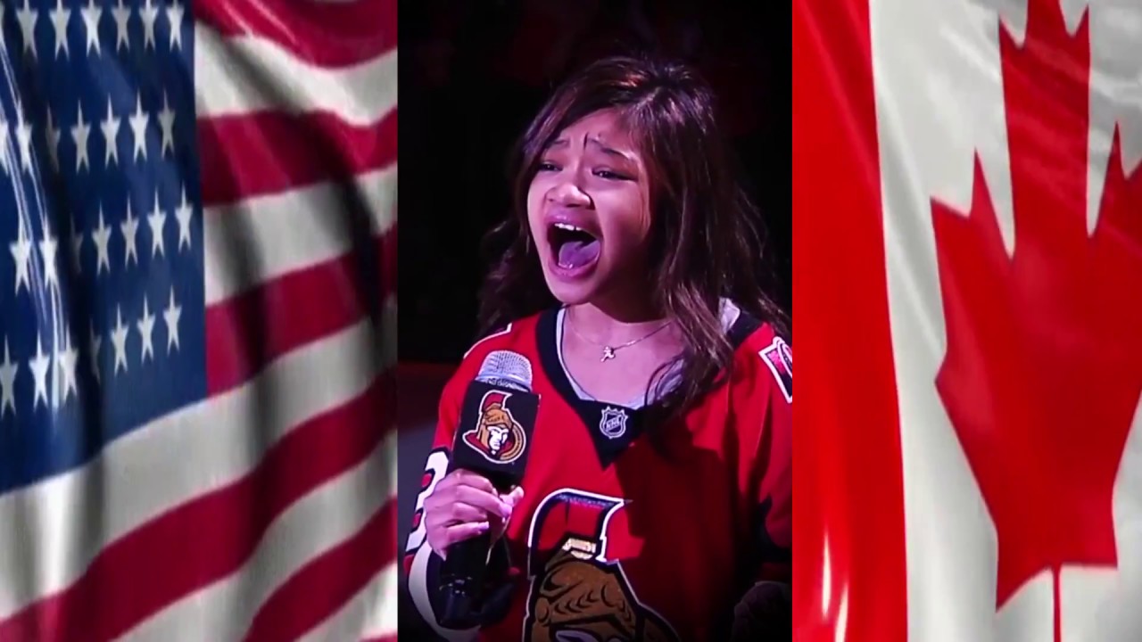 Angelica Hale Florida Panthers vs Ottawa Senators - National Anthems -March 29, 2018