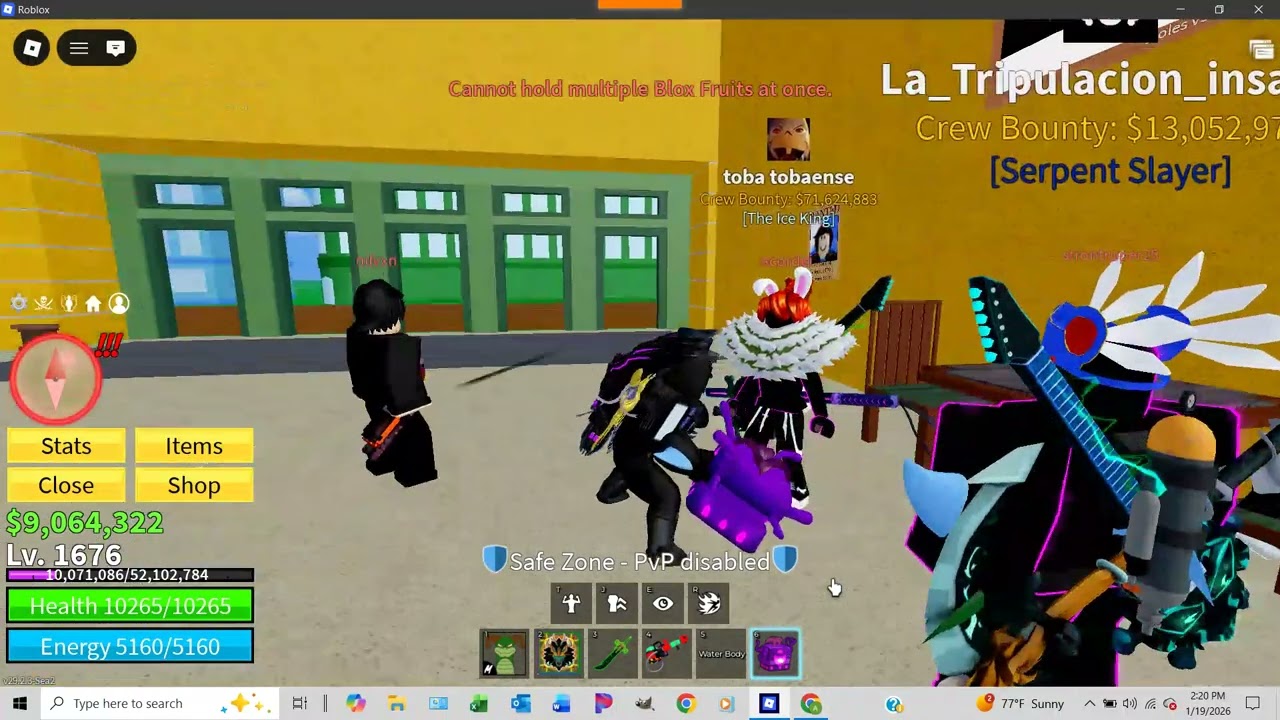 tradeing perm kitsune for 40 Minutes in Blox fruits