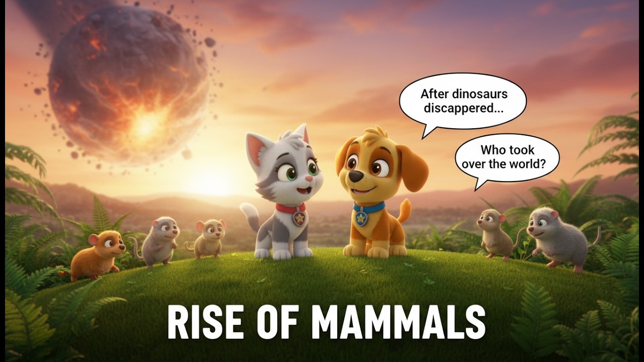 Rise of Mammals 🐾🌍 | How Mammals Took Over |The Amazing Evolution Story for Kids | Tiny Tales Garden