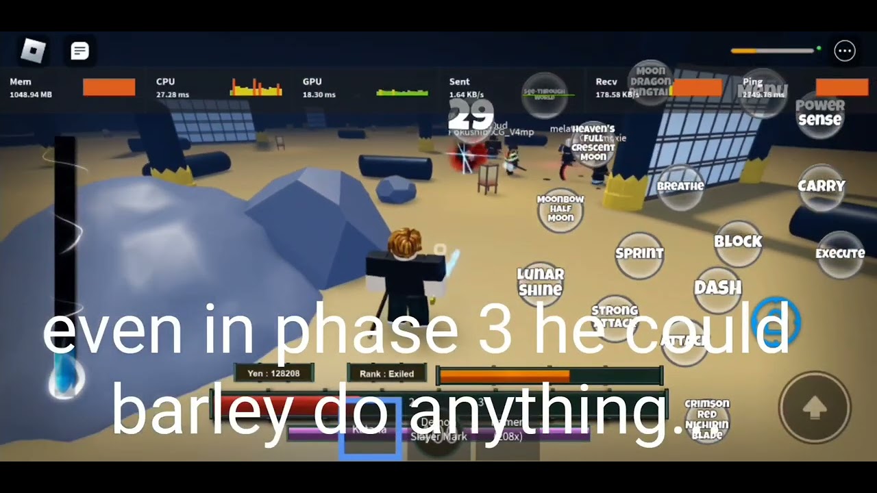 DSBA|| that time when moon breathing was glitched part 1