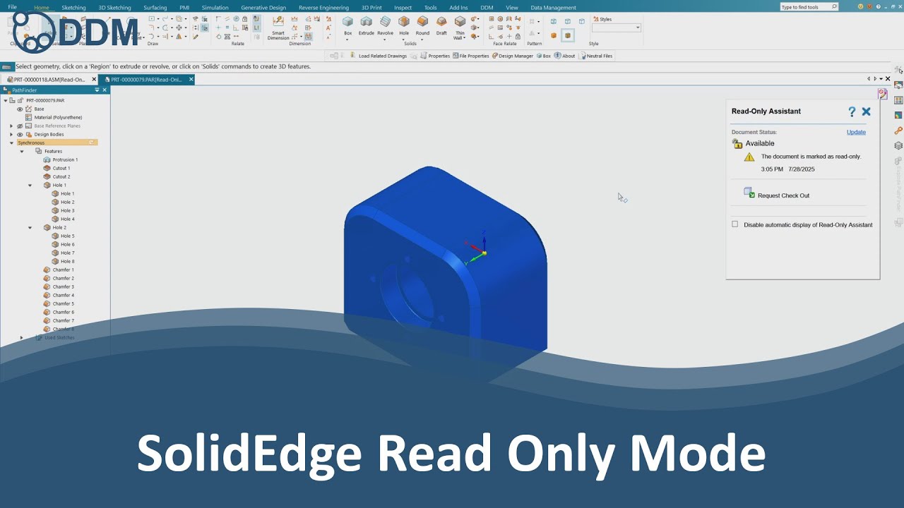 SolidEdge Read Only Mode