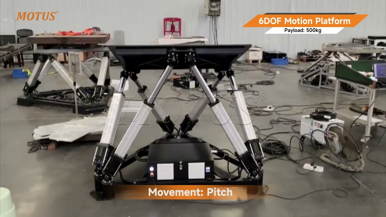 6DOF Motion Platform-High Speed & Dynamics, Shaker Hexapod Motion Simulator Payload 500kg
