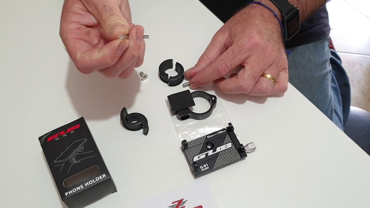 Suporte de celular para motos em alumínio.