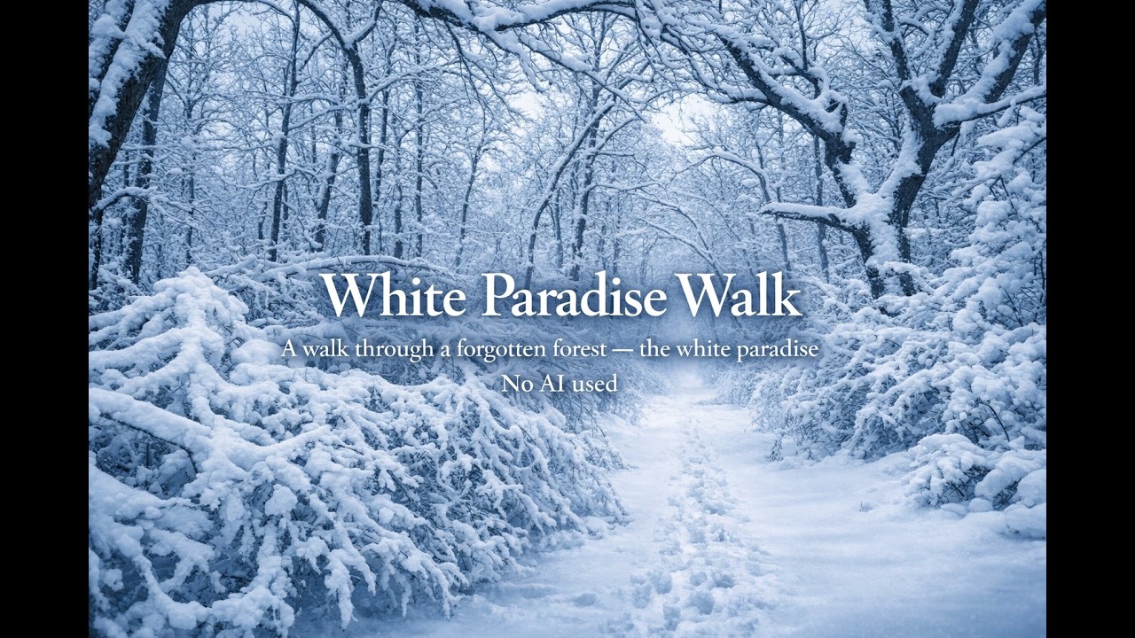 Walking Through a Forgotten Forest ❄️ White Paradise ASMR | Relaxing Snow Ambience 4K (No AI)