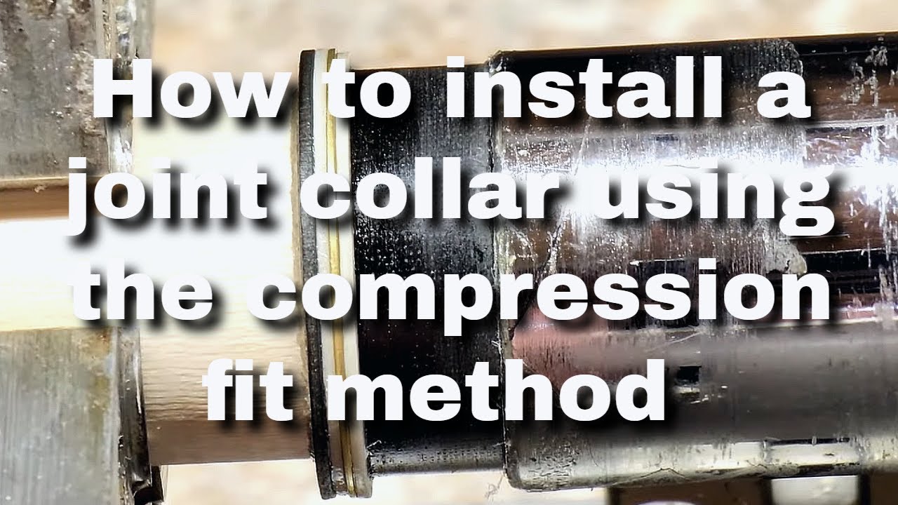 How to install a joint collar on a pool cue using the compression fit method.