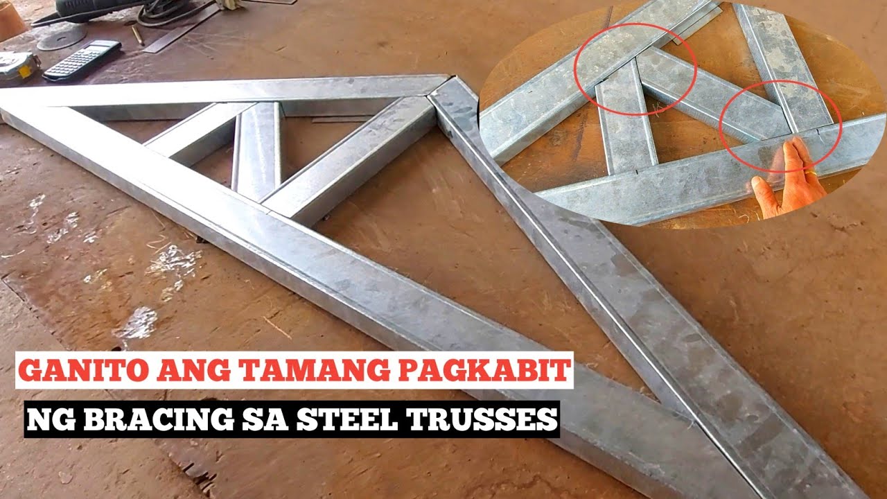 ANG TAMANG PAGKABIT NG BRACING SA ATING STEEL TRUSSES|@bhamzkievlog5624