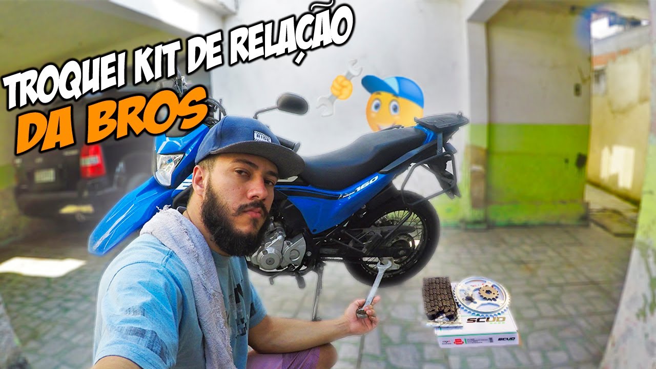 TROCANDO O KIT DE RELAÇÃO DA MOTO BROS 160 | Maicon 061