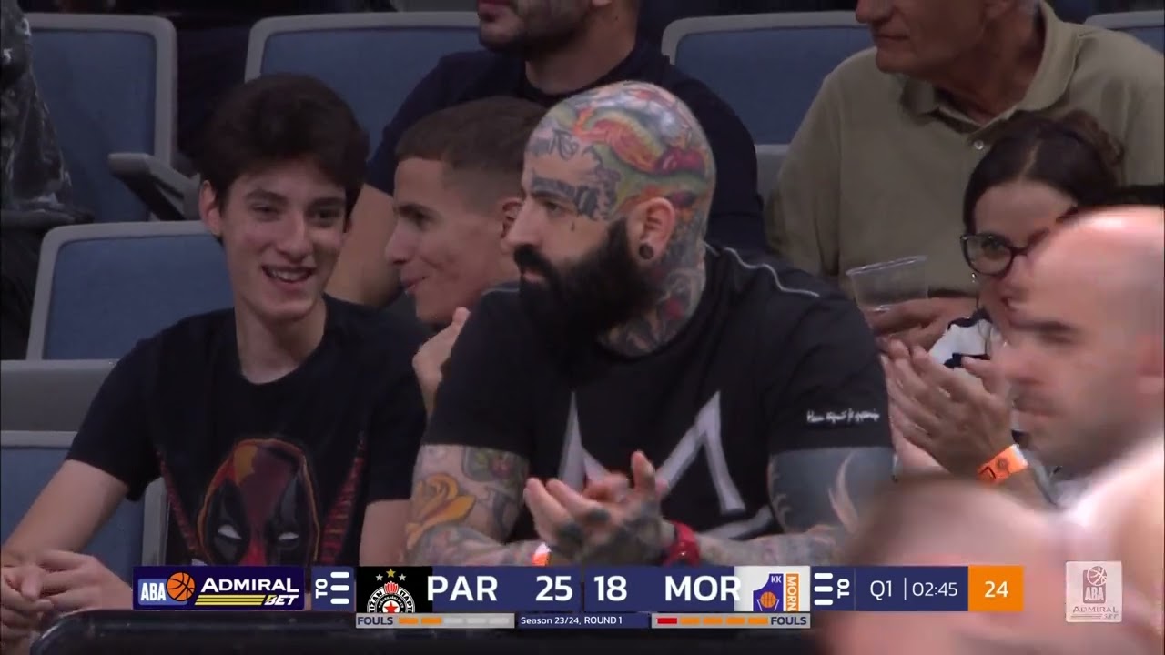 AdmiralBet ABA League 2023/24, Round 1 match: Partizan Mozzart Bet - Mornar-Barsko zlato (2.10.2023)