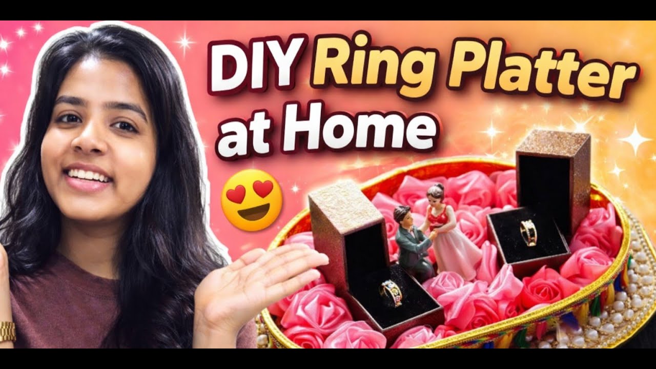 Engagement Ring Platter Decoration DIY | Simple & Luxury Ring Ceremony Platter at Home