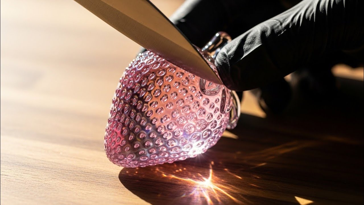 Cutting Glass Fruits ASMR Ai