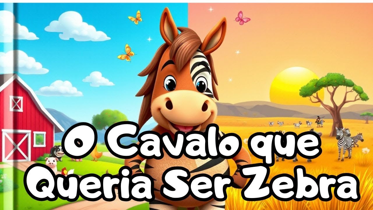 Tornado, O Cavalo que Queria Ser Zebra🐴➡️🦓- História Infantil #historiainfantil #fabulas