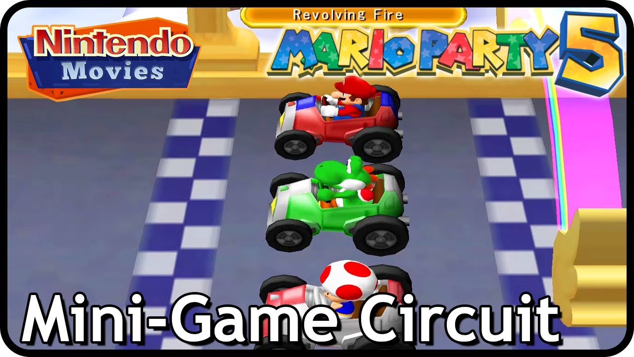 Mario Party 5 - Mini-Game Circuit (4 Players, Mario vs Yoshi vs Toad vs Luigi)