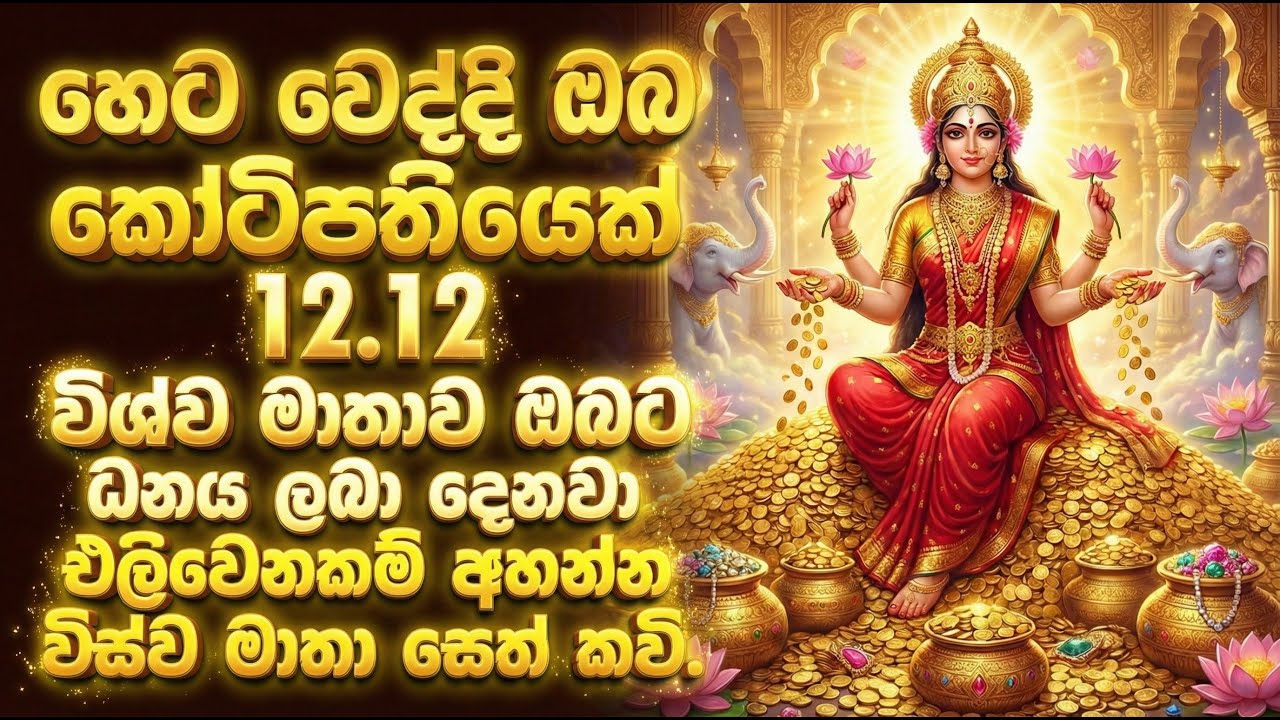 vishwa mathwa - හෙට උදේ වෙද්දි ඔබ කෝටිපතියෙක් කරන සෙත් කවි දෙසුම විස්ව මාතා