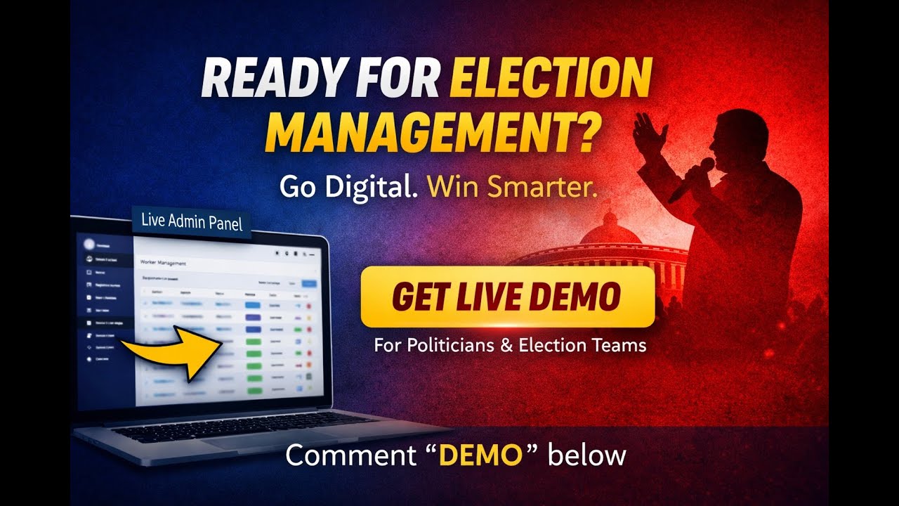 Political Campaign Management Software | Worker Registration System Demo|| 9406600200 Aking Web Tech