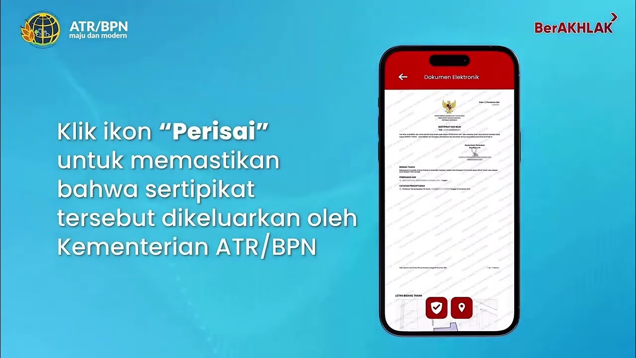 Verifikasi keaslian sertipikat elektronik di Sentuh Tanahku #sobatrbpn #beritaterkini #sentuhtanahku